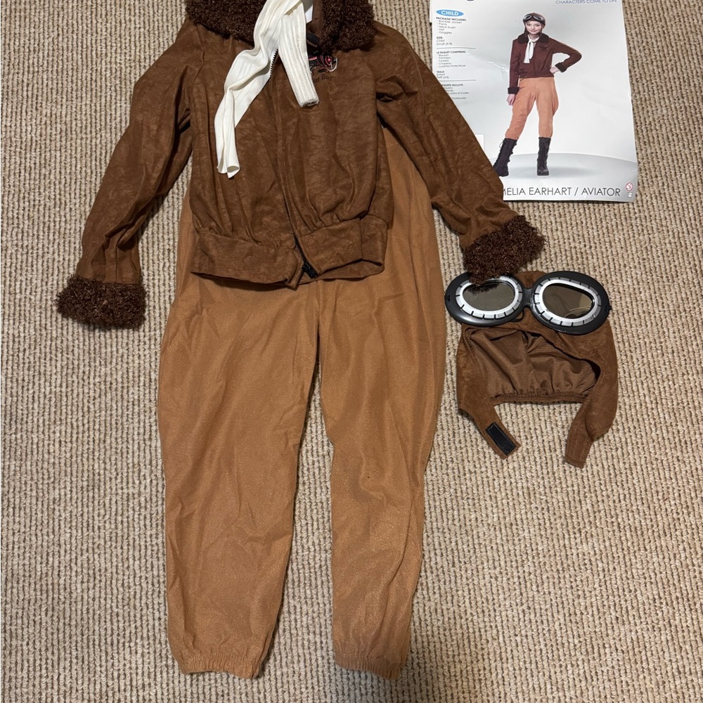 Kids Aviator Costume in Brown